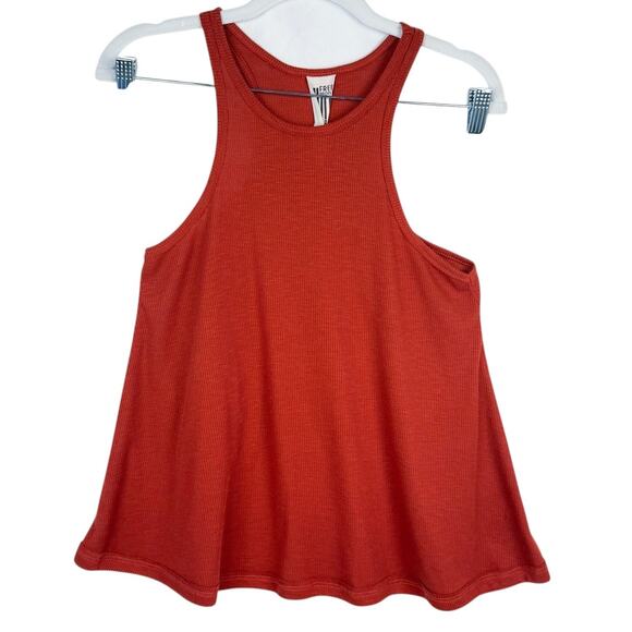 Free People Tops - Free People Burnt Orange Relaxed Fit Ribbed Tank Top Sz XS‎ Stretch Lightweight